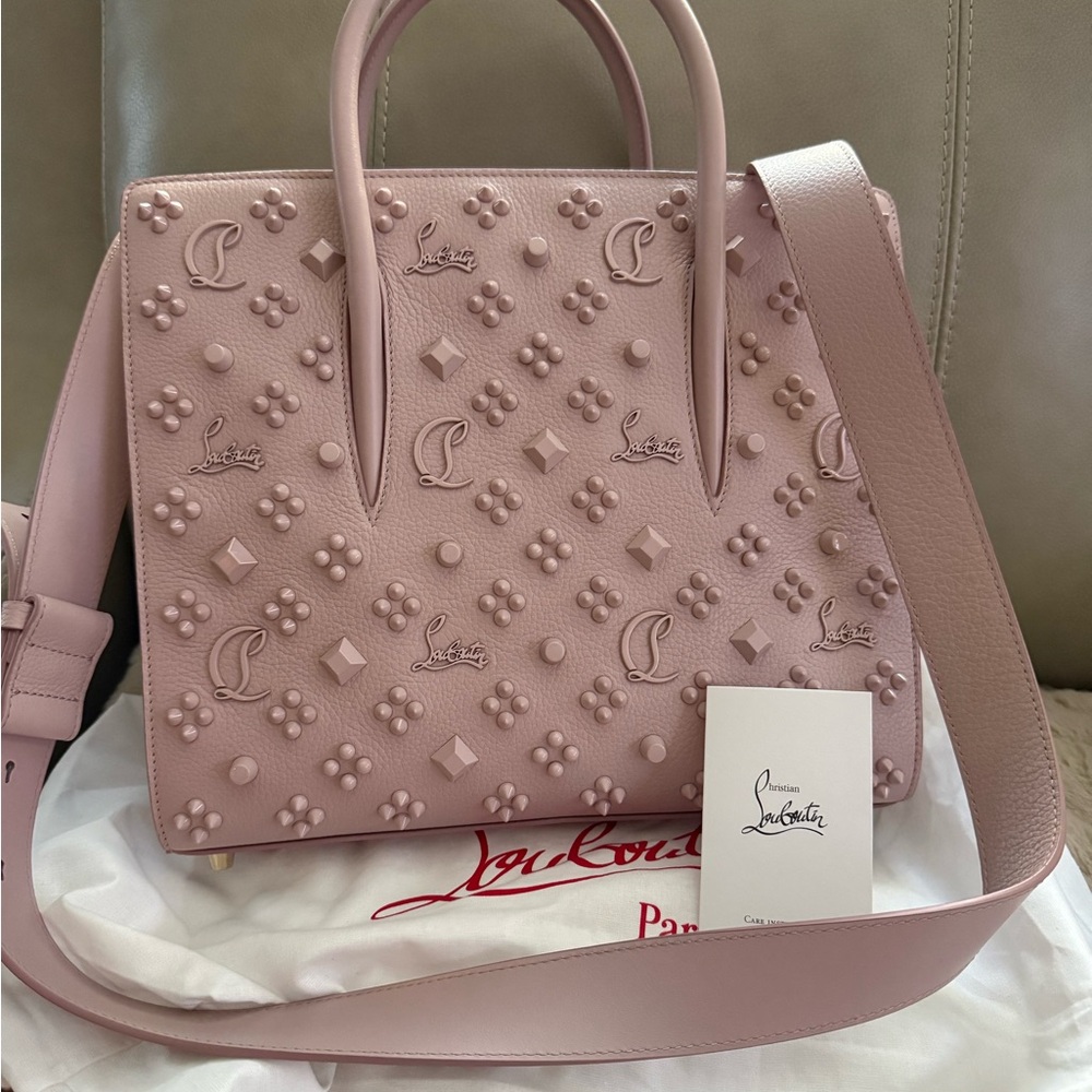 SOLD!!!!Christian Louboutin Blush Pink Studded Satchel